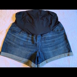 Maternity jean shorts
